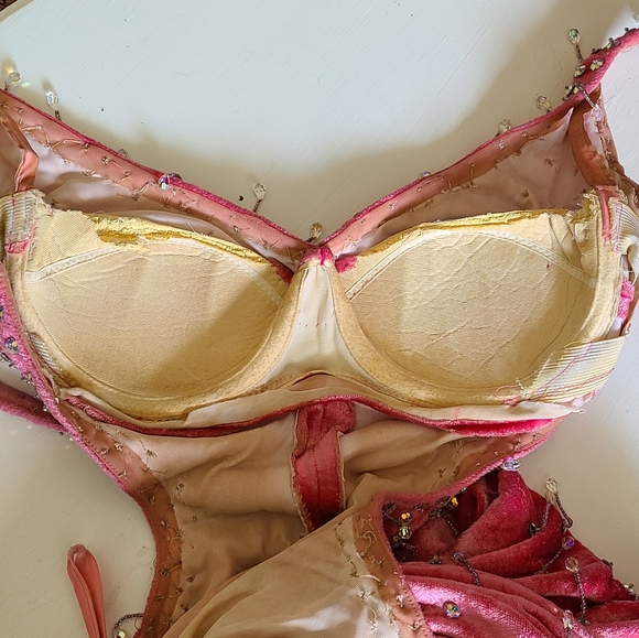 Vintage Velvet Gogo Bejeweled Bellbottom Jumpsuit - Picture 11 of 13